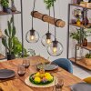 Koyoto Suspension, Boule lumineuse, Suspension Écru, Noir, 3 lumières