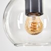 Koyoto Suspension, Boule lumineuse, Suspension Écru, Noir, 3 lumières