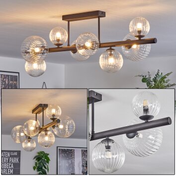 Chehalis Plafonnier, Boule lumineuse Clair, 8 lumières