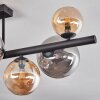 Chehalis Plafonnier, Boule lumineuse Ambre, Fumé, 8 lumières