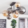 Chehalis Plafonnier, Boule lumineuse Ambre, Fumé, 8 lumières