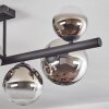 Chehalis Plafonnier, Boule lumineuse Chrome, Clair, Fumé, 8 lumières