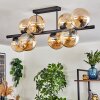 Gastor Plafonnier, Boule lumineuse Ambre, 8 lumières