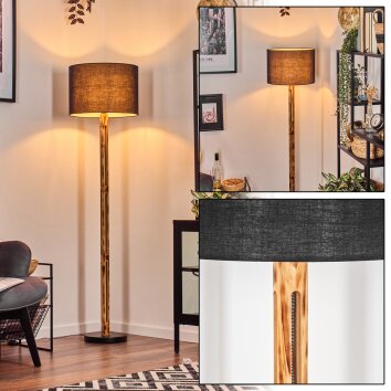 Bassagoda Lampadaire Écru, Noir, 1 lumière