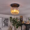 Ripoll Plafonnier, Boule lumineuse Chrome, Clair, Fumé, 1 lumière