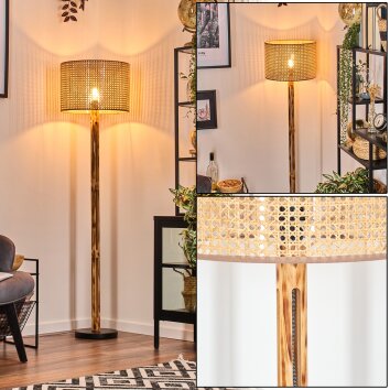 Barcos Lampadaire Écru, Noir, 1 lumière