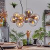 Gastor Suspension, Boule lumineuse, Suspension Ambre, Clair, Fumé, 8 lumières
