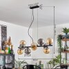 Gastor Suspension, Boule lumineuse, Suspension Ambre, Fumé, 10 lumières