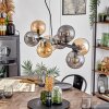 Gastor Suspension, Boule lumineuse, Suspension Ambre, Fumé, 8 lumières