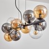 Gastor Suspension, Boule lumineuse, Suspension Ambre, Clair, Fumé, 10 lumières
