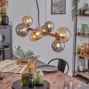 Chehalis Suspension, Boule lumineuse, Suspension Ambre, Fumé, 8 lumières
