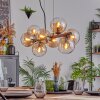 Koyoto Suspension, Boule lumineuse, Suspension Ambre, Clair, 8 lumières