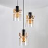 Hasvik Suspension, Suspension Chrome, Noir, 3 lumières