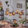 Gastor Suspension, Boule lumineuse, Suspension Ambre, Chrome, Fumé, 10 lumières
