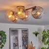 Gastor Plafonnier, Boule lumineuse Ambre, Clair, Fumé, 5 lumières