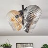 Gastor Plafonnier, Boule lumineuse Ambre, Clair, Fumé, 5 lumières