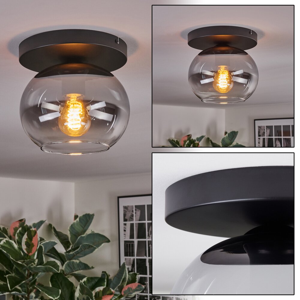 Apedo Plafonnier, Boule lumineuse Clair, Fumé, 1 lumière main product photo