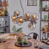 Gastor Suspension, Boule lumineuse, Suspension Chrome, Clair, Fumé, 10 lumières
