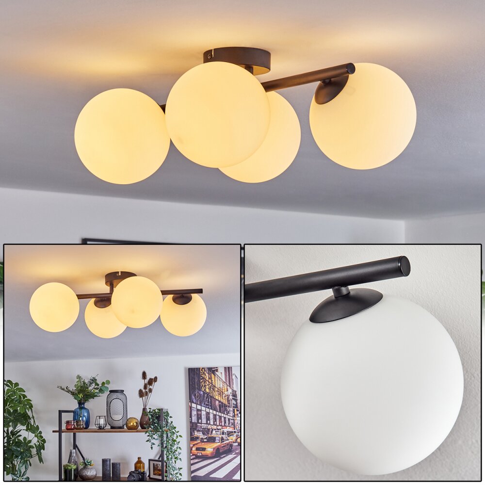 Gastor Plafonnier, Boule lumineuse Blanc, 4 lumières main product photo