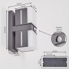 Swanek Lampe murale d´extérieur, Applique murale LED Anthracite, 2 lumières, Détecteur de mouvement Swanek Lampe murale d´extérieur, Applique murale LED Anthracite, 2 lumières, Détecteur de mouvement