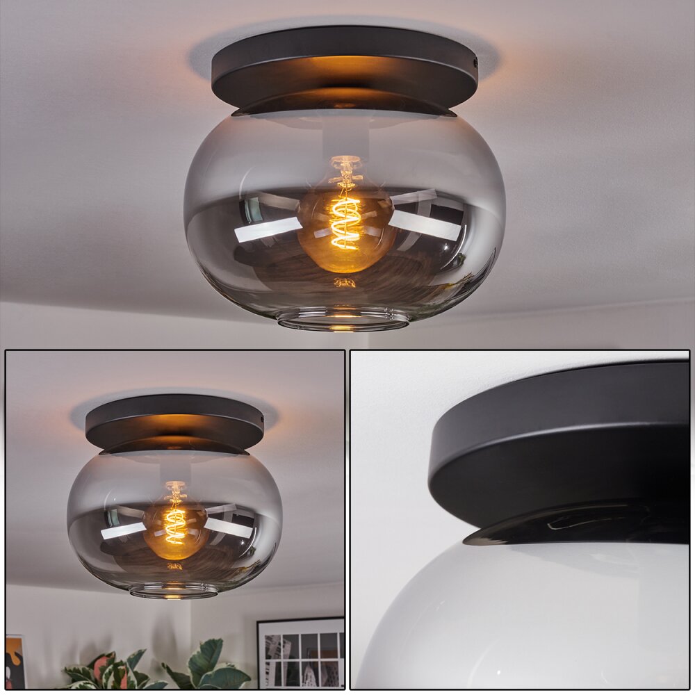 Apedo Plafonnier, Boule lumineuse Fumé, 1 lumière main product photo