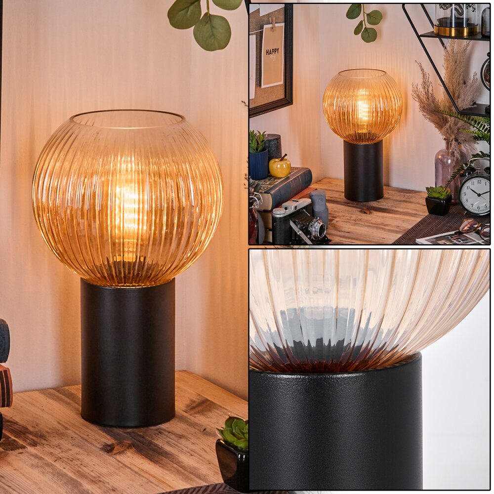 Koyoto Boule lumineuse, Lampe de bureau, Lampe à poser 20 cm Ambre, Clair, 1 lumière main product photo