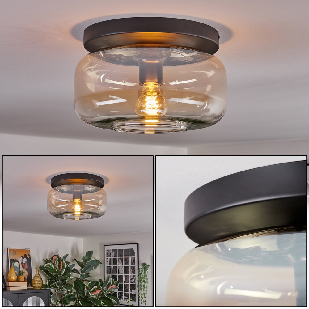 Boza Plafonnier, Boule lumineuse Ambre, Clair, 1 lumière main product photo