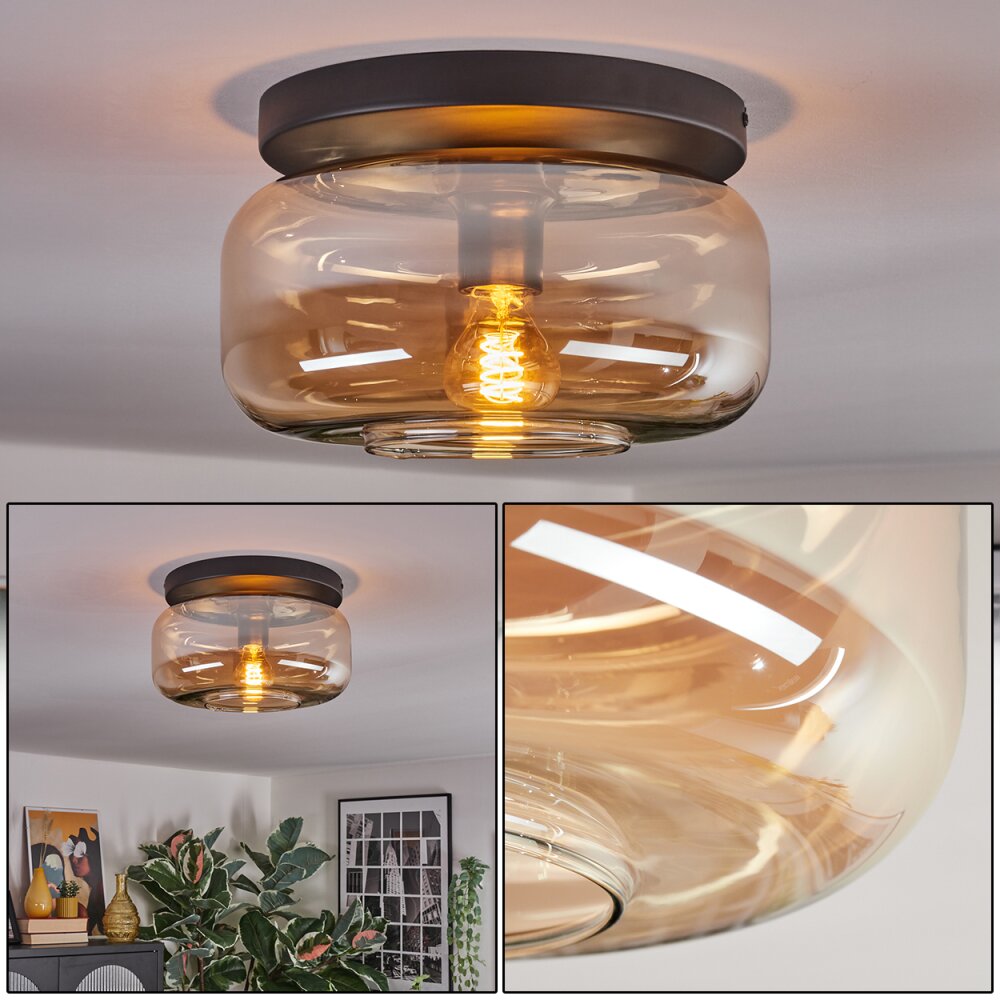 Boza Plafonnier, Boule lumineuse Ambre, 1 lumière main product photo
