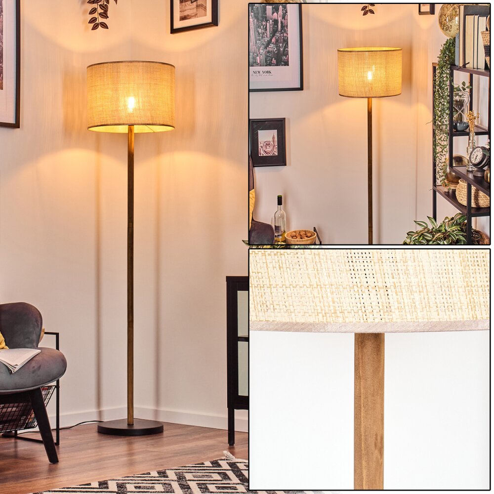 Sabadim Lampadaire Écru, Noir, 1 lumière main product photo