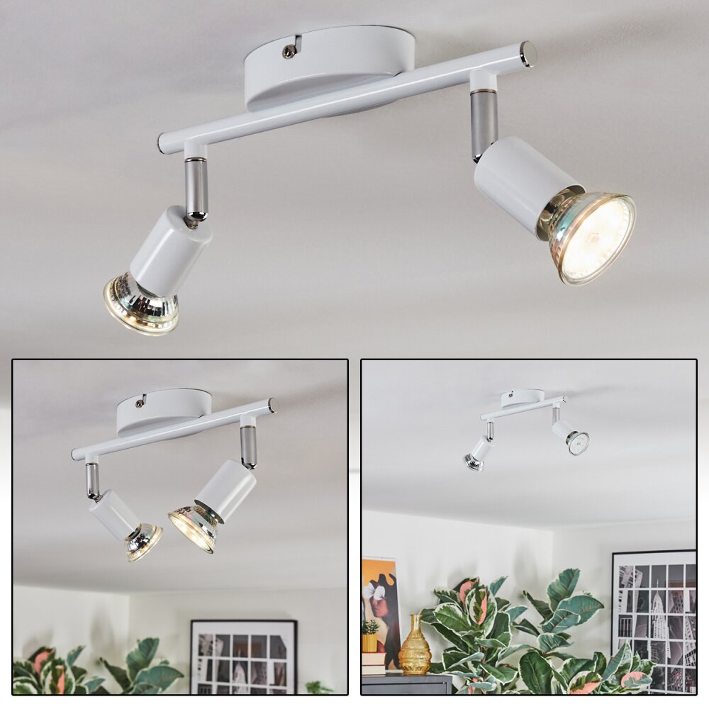Gjedso Plafonnier, Spot de plafond LED Chrome, Blanc, 2 lumières main product photo