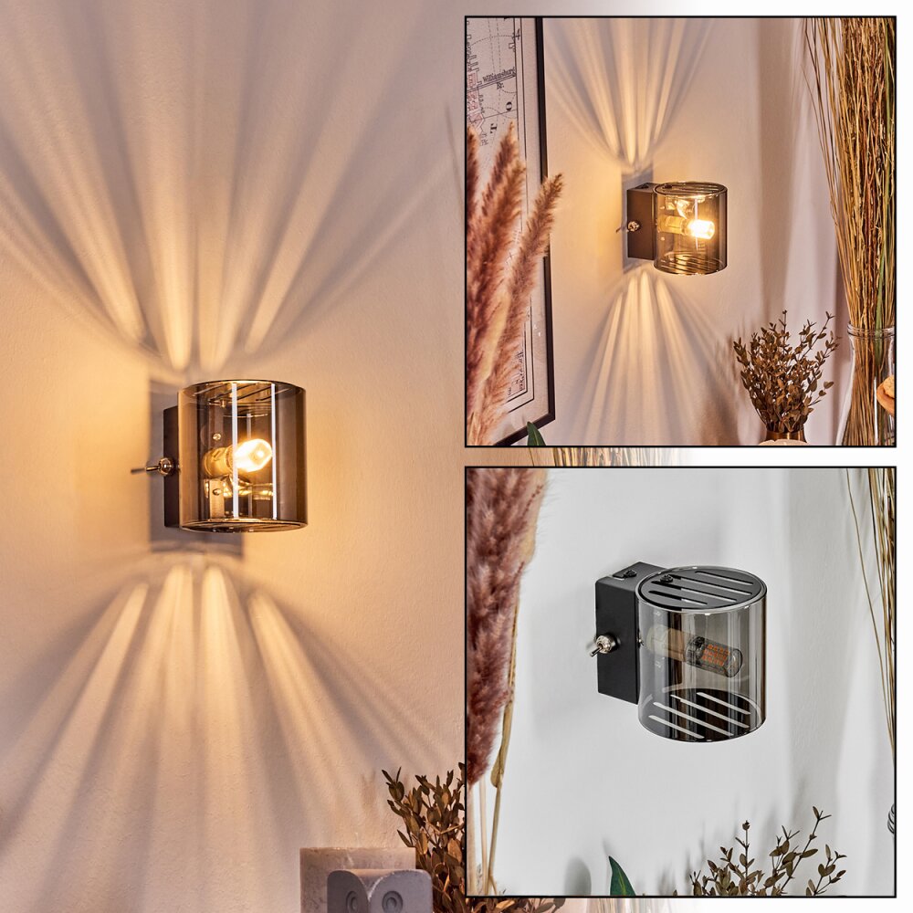 Bamako Luminaire Up & Down, Applique murale LED Noir, 1 lumière main product photo