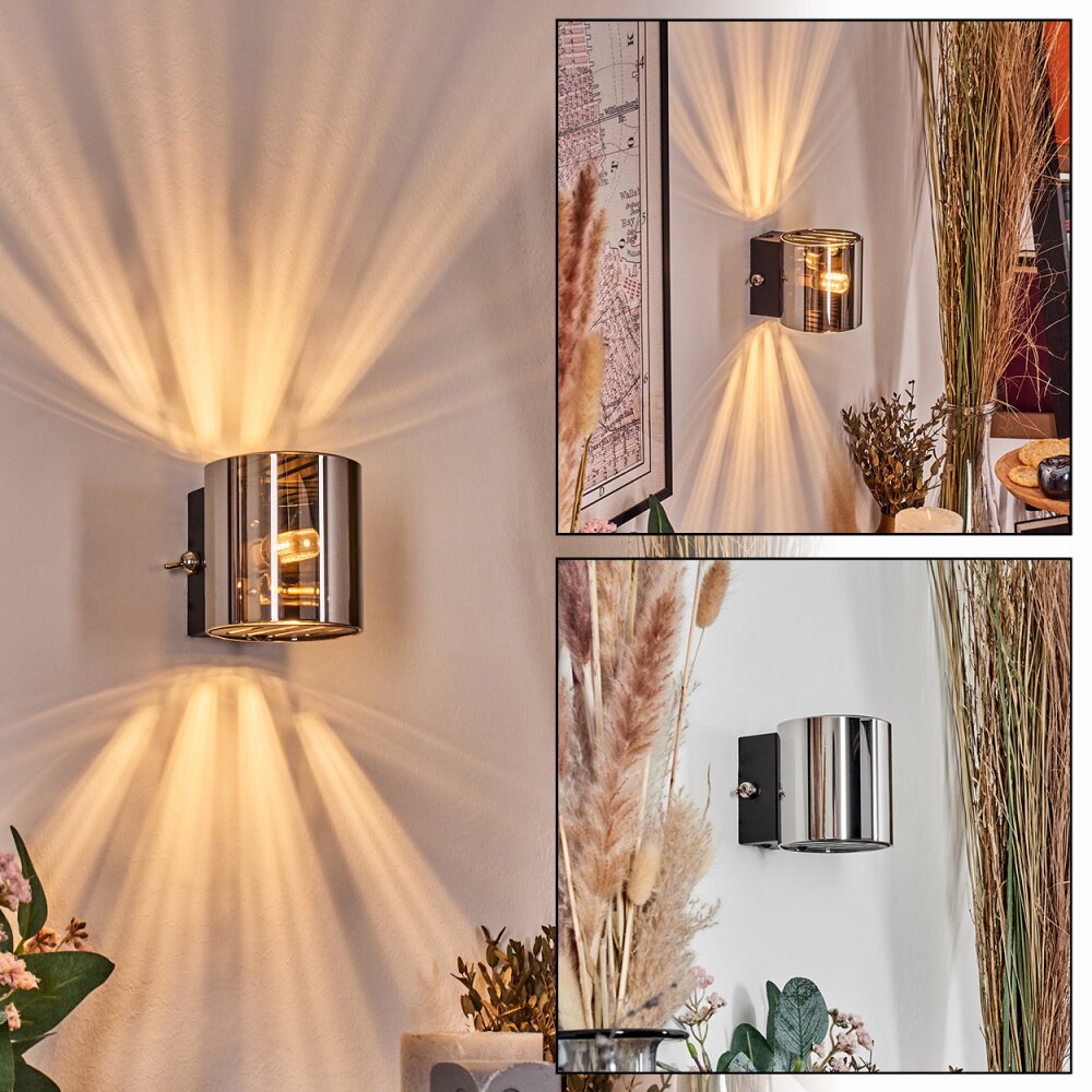 Bamako Luminaire Up & Down, Applique murale LED Noir, 1 lumière main product photo