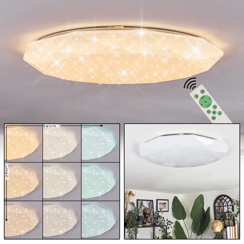Arzel Plafonnier LED Blanc, 1 lumière, Télécommandes main product photo