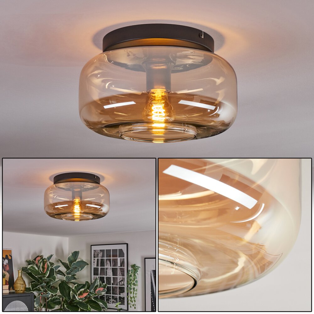 Boza Plafonnier, Boule lumineuse Ambre, 1 lumière main product photo