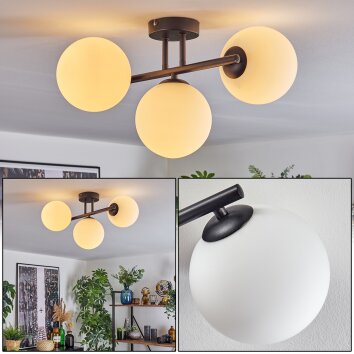 Gastor Plafonnier, Boule lumineuse Blanc, 3 lumières Gastor Plafonnier, Boule lumineuse Blanc, 3 lumières