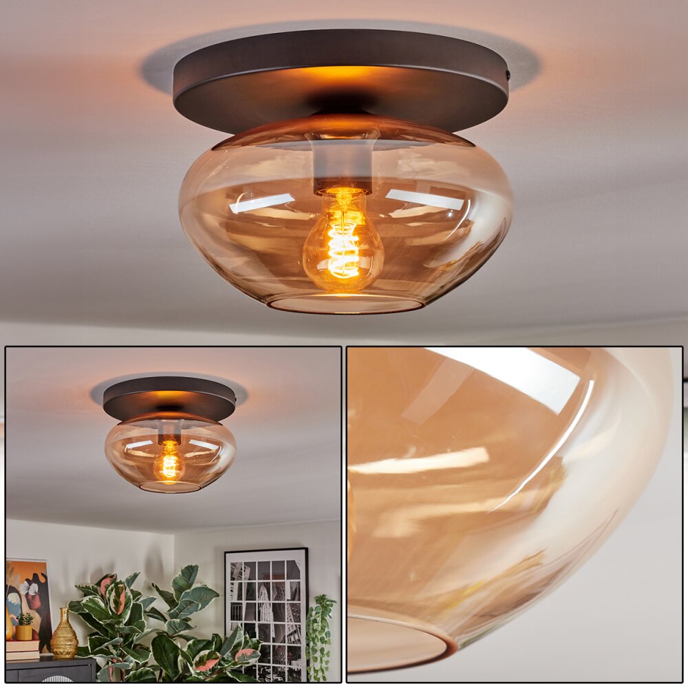 Mertola Plafonnier, Boule lumineuse Ambre, 1 lumière main product photo
