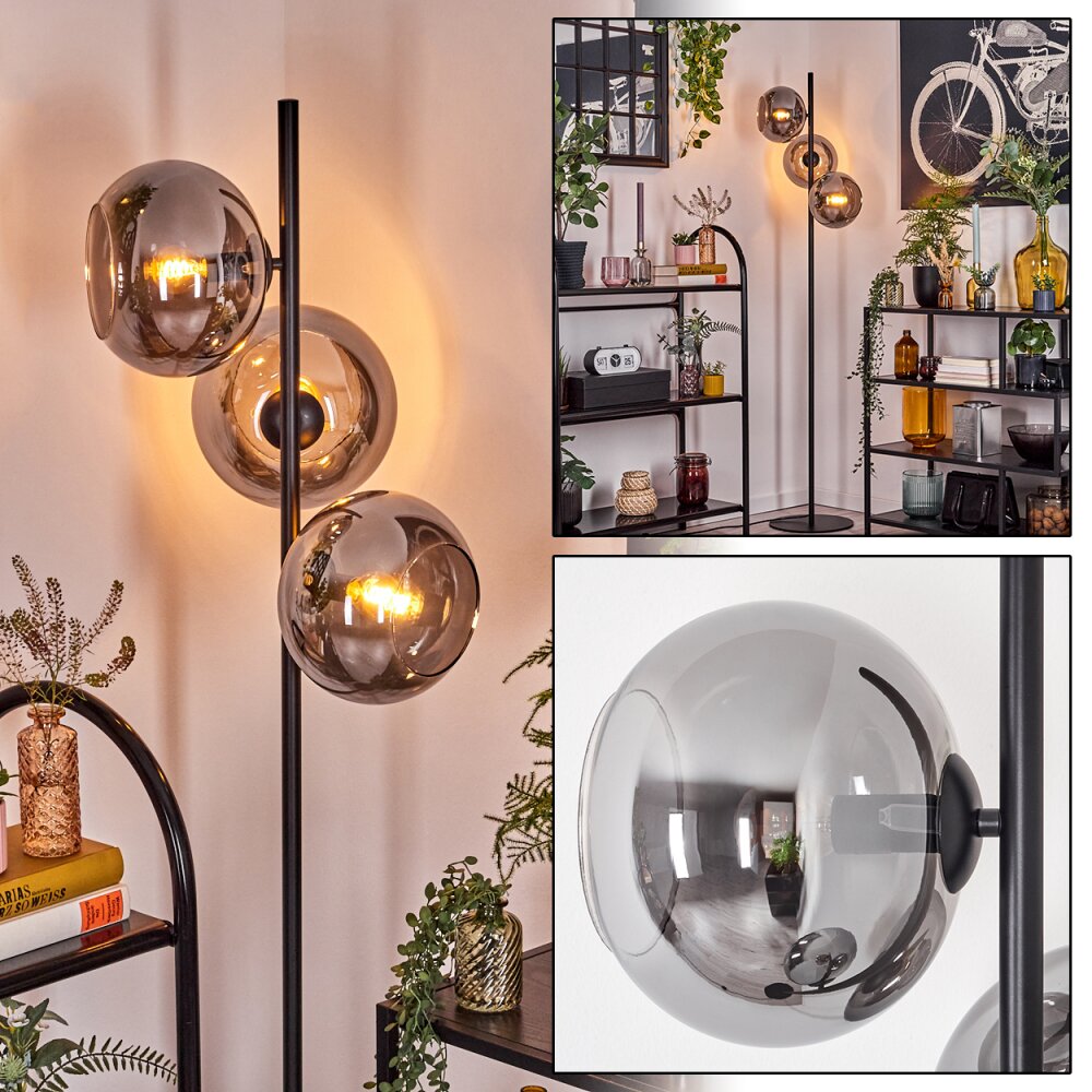 Apedo Lampadaire Fumé, 3 lumières main product photo