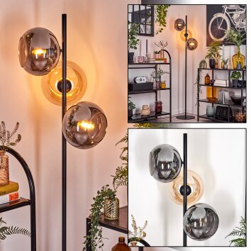 Apedo Lampadaire Ambre, Fumé, 3 lumières Apedo Lampadaire Ambre, Fumé, 3 lumières