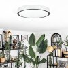 Ciron Plafonnier LED Argenté, 1 lumière, Télécommandes