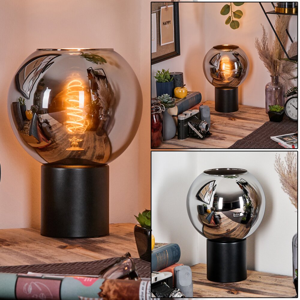 Koyoto Boule lumineuse, Lampe de bureau, Lampe à poser 20 cm Chrome, Fumé, 1 lumière main product photo