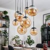 Gastor Suspension, Boule lumineuse, Suspension Ambre, 8 lumières