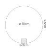 Abat-jour en verre  Chehalis Verre de rechange, pièce de rechange 10 cm Blanc