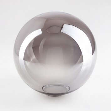 Abat-jour en verre  Gastor Verre de rechange, pièce de rechange 15 cm Fumé