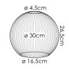 Koyoto Verre de rechange 30 cm Clair