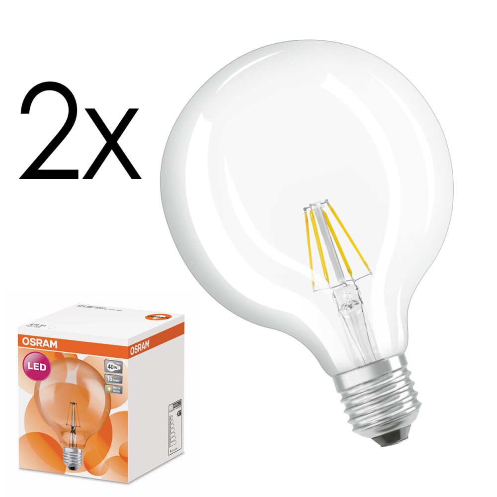 Luminaires Osram E27 LED 4 Watt blanc chaud 470 Lumen main product photo