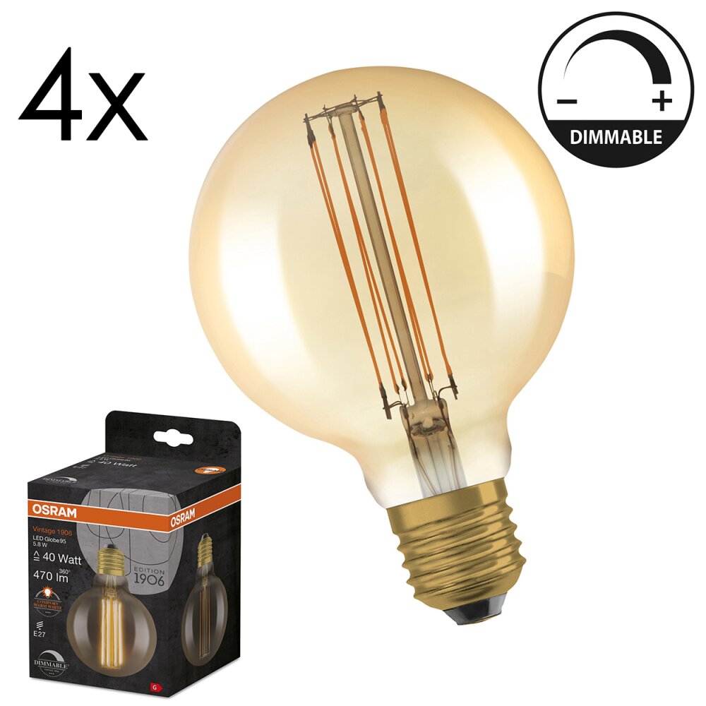 Luminaires Osram E27 5.8 Watt blanc chaud dimmable 470 Lumen main product photo