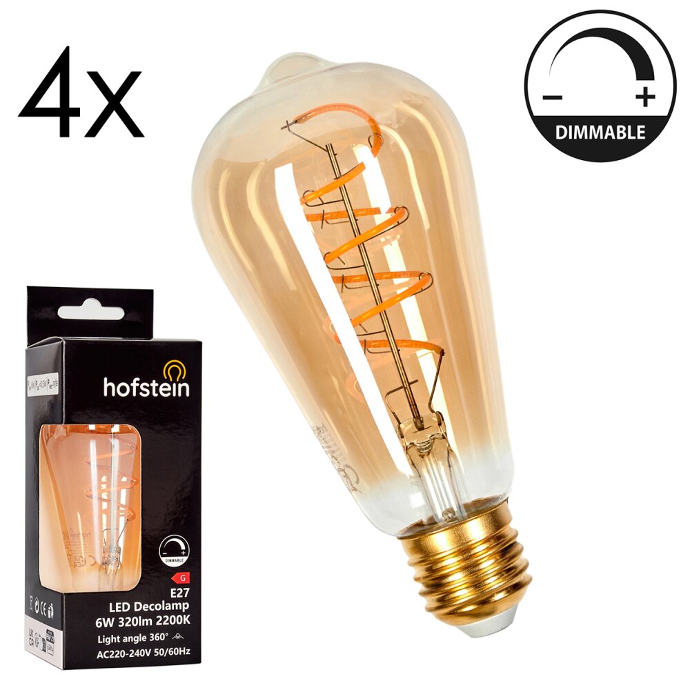E27 LED 6 Watt blanc chaud dimmable 320 Lumen main product photo