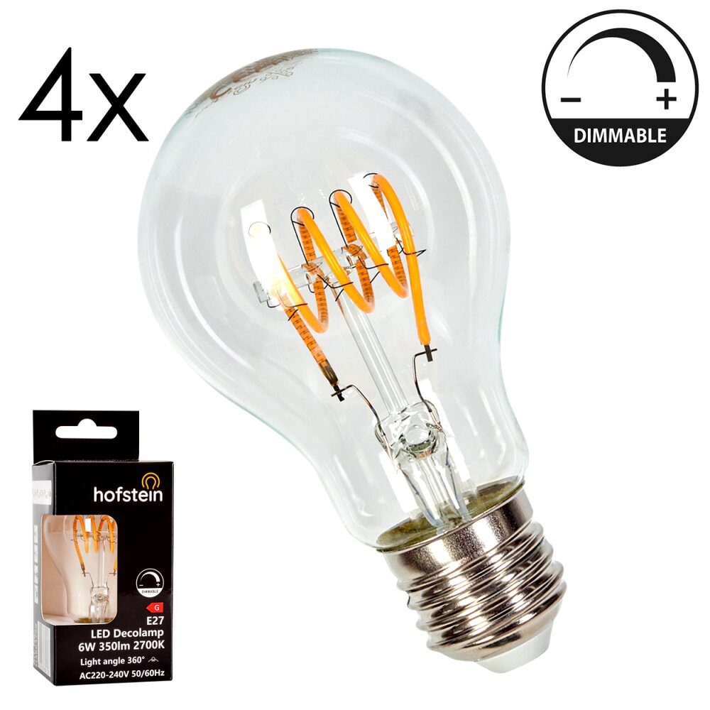 E27 LED 6 Watt blanc chaud dimmable 350 Lumen main product photo