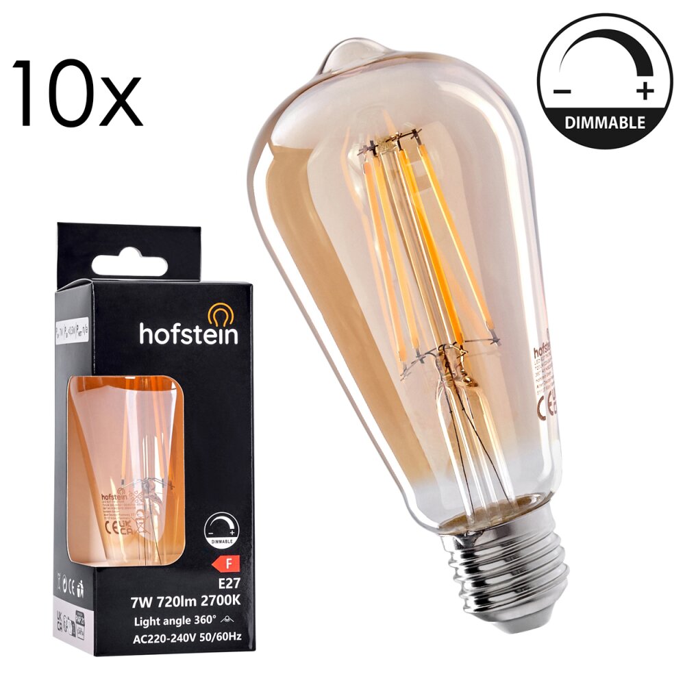 E27 LED 7 Watt blanc chaud dimmable 720 Lumen main product photo
