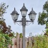 Naofe Réverbère, Eclairage de chemin Noir, Argenté, 3 lumières